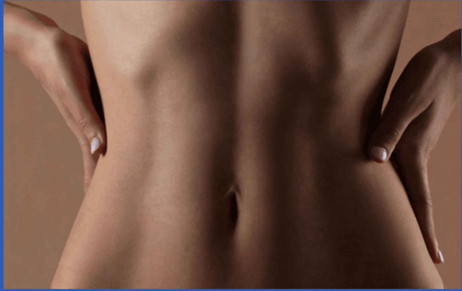 Around the abdomen