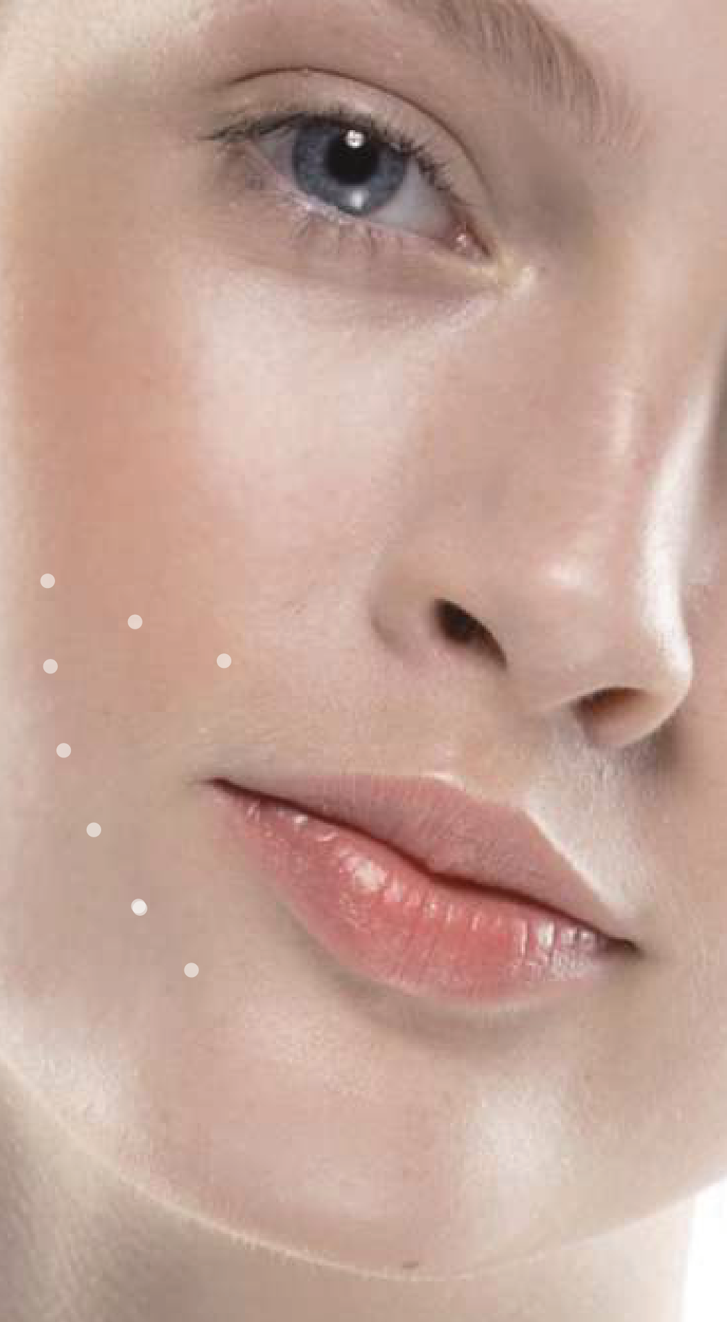 Cheeks and chin