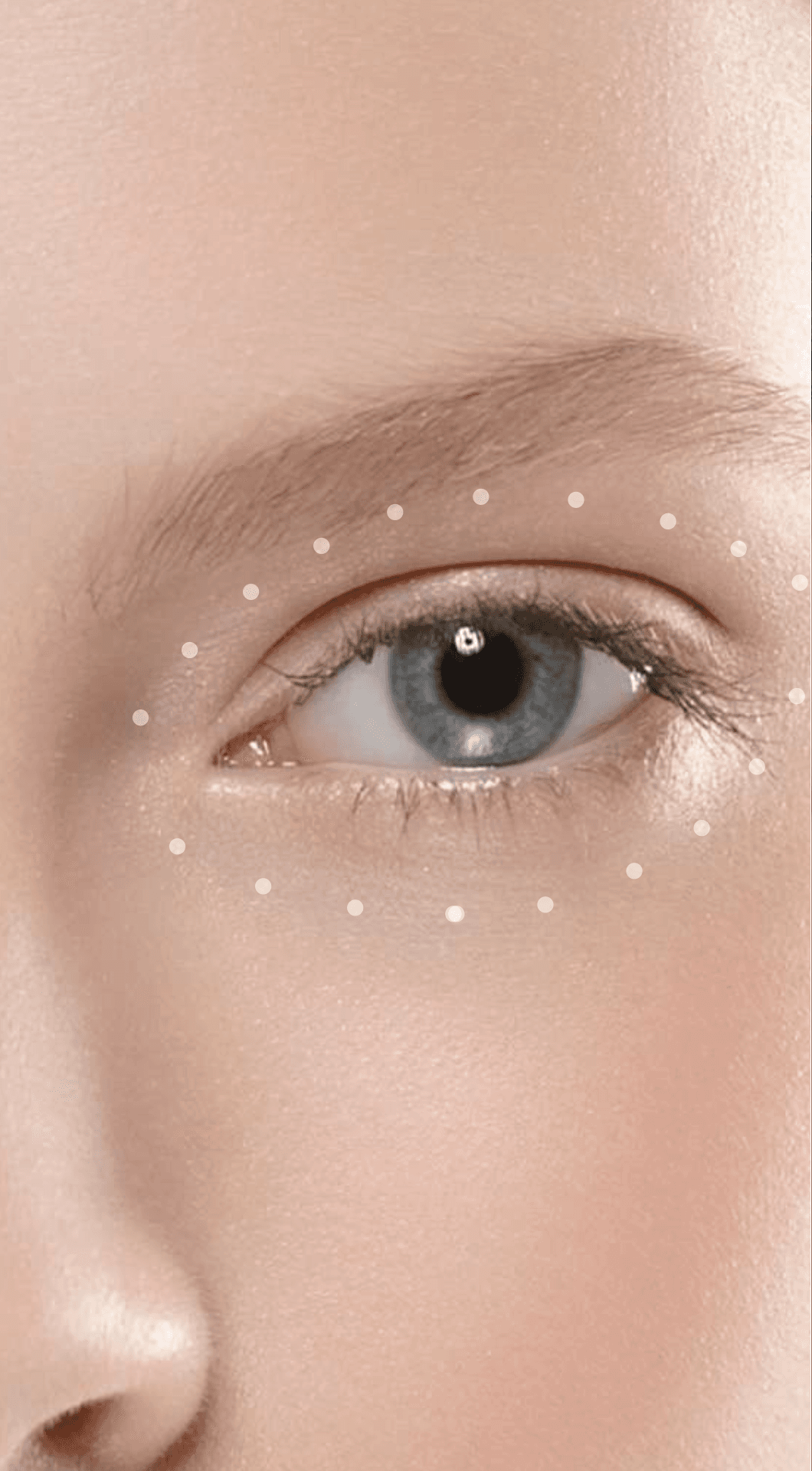 Under the eyes